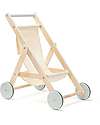 Kid's Concept Passeggino per Bambole - Legno e Cotone - Porta la tua bambola sempre con te! Carrozzine per Bambole