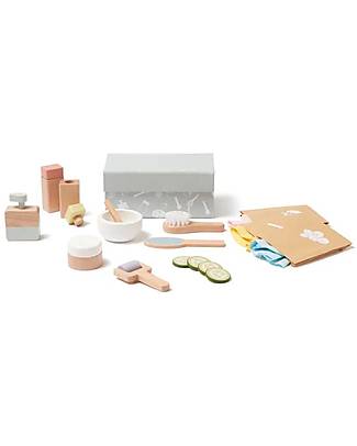 Kid's Concept Set alla Spa Giocattolo - Legno - 16 Pezzi - Siete pronti per farvi belli? Far finta di