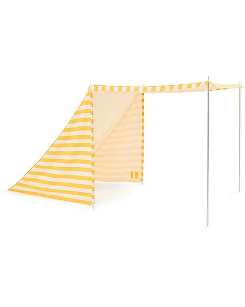 Kid's Concept Tenda da Spiaggia - Giallo e Bianco - Righe - Protegge dai raggi UVA e UVB Giochi da Spiaggia