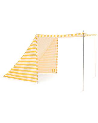 Kid's Concept Tenda da Spiaggia - Giallo e Bianco - Righe - Protegge dai raggi UVA e UVB Giochi da Spiaggia