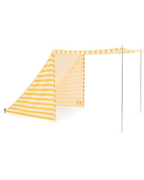 Kid's Concept Tenda da Spiaggia - Giallo e Bianco - Righe - Protegge dai raggi UVA e UVB Giochi da Spiaggia