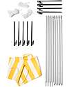 Kid's Concept Tenda da Spiaggia - Giallo e Bianco - Righe - Protegge dai raggi UVA e UVB Giochi da Spiaggia