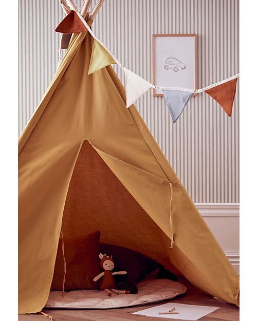 Kid's Concept Tenda Teepee - Giallo - 100% Cotone Bio Tende Gioco