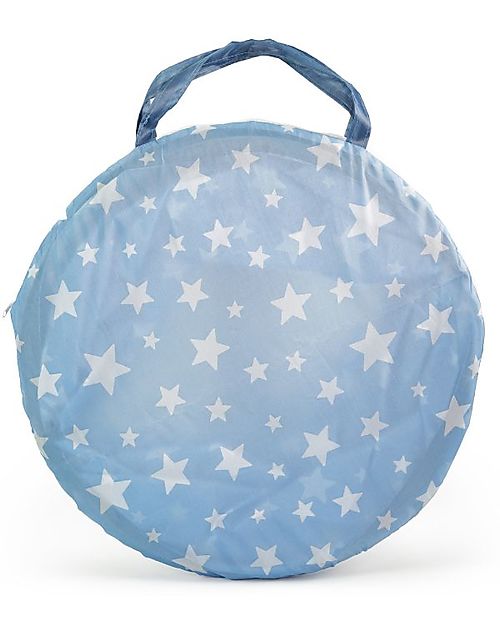 Kid's Concept Tunnel da Gioco - Blu con Stelle Bianche - Gattona e Nasconditi! Tende Gioco