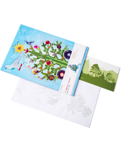 Kidsonroof Grande Biglietto Pop Out Decorativo Albero di Natale - Dimensione A4 - 30 x 21 cm (Cartoncino Riciclato) Decorazioni Natalizie