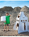 Kidsonroof Razzo Spaziale Gigante da montare e colorare - 100% Cartone Riciclato Casette per Bambini