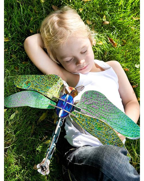 Kidsonroof Totem Libellula - Dragonfly (Cartone Riciclato e Biodegradabile!) Kit Fai Da Te