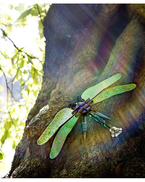 Kidsonroof Totem Libellula - Dragonfly (Cartone Riciclato e Biodegradabile!) Kit Fai Da Te