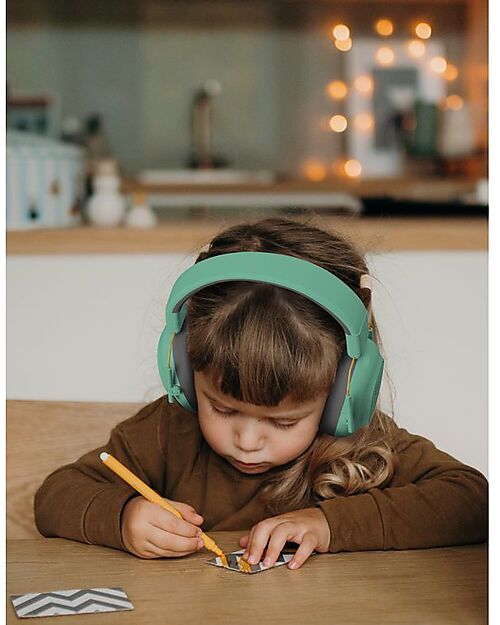 Kidywolf Cuffie con Cancellazione del Rumore - Verde - Fascia Regolabile Lettori Audio