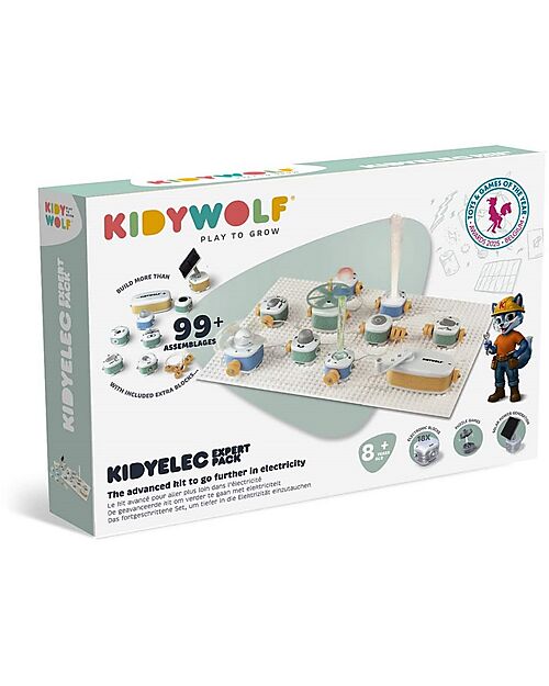 Kidywolf Il Mio Primo Kit Elettrico - 18 pezzi - Scopri il Mondo dell’Energia Giochi STEM