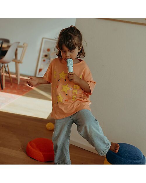 Kidywolf Karaoke per Bambini - Verde - 2 Microfoni e 2 Altoparlanti Lettori Audio