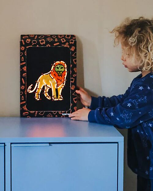 Kidywolf Kit Creativo Kidyneon - Arancione - Crea e Illumina le tue Idee Disegnare e Colorare