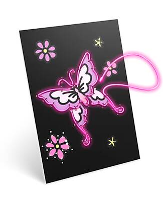 Kidywolf Kit Creativo Kidyneon - Rosa - Crea e Illumina le tue Idee Disegnare e Colorare