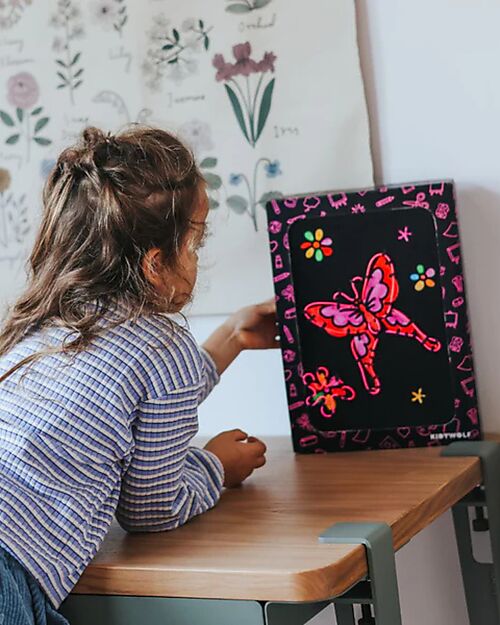 Kidywolf Kit Creativo Kidyneon - Rosa - Crea e Illumina le tue Idee Disegnare e Colorare