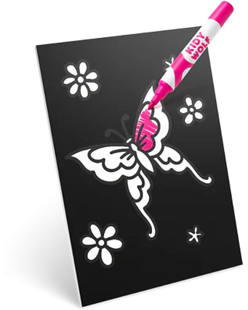 Kidywolf Kit Creativo Kidyneon - Rosa - Crea e Illumina le tue Idee Disegnare e Colorare
