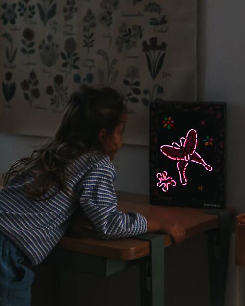 Kidywolf Kit Creativo Kidyneon - Rosa - Crea e Illumina le tue Idee Disegnare e Colorare