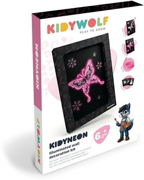 Kidywolf Kit Creativo Kidyneon - Rosa - Crea e Illumina le tue Idee Disegnare e Colorare
