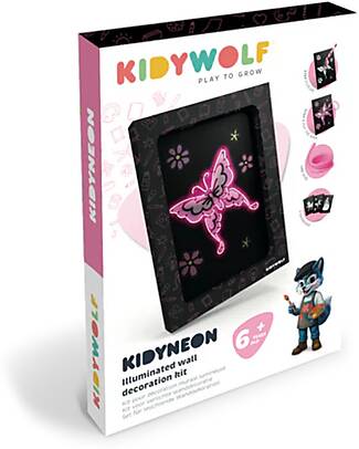Kidywolf Kit Creativo Kidyneon - Rosa - Crea e Illumina le tue Idee Disegnare e Colorare