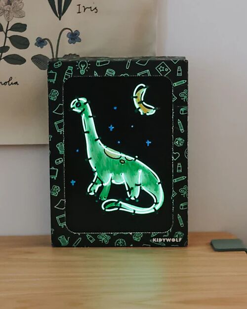 Kidywolf Kit Creativo Kidyneon - Verde - Crea e Illumina le tue Idee Disegnare e Colorare