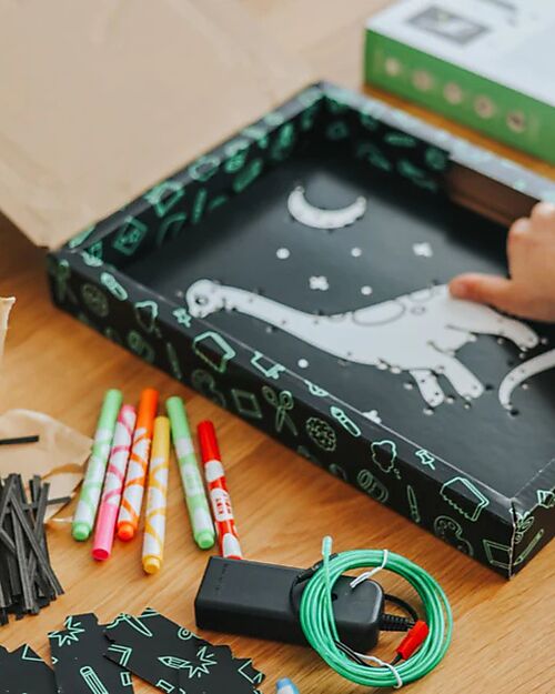 Kidywolf Kit Creativo Kidyneon - Verde - Crea e Illumina le tue Idee Disegnare e Colorare
