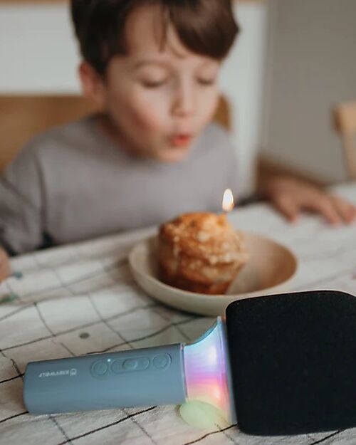 Kidywolf Microfono Tutto in Uno - Blu - Canta, Registra e Divertiti! Lettori Audio