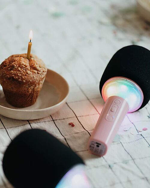 Kidywolf Microfono Tutto in Uno - Rosa - Canta, Registra e Divertiti! Lettori Audio