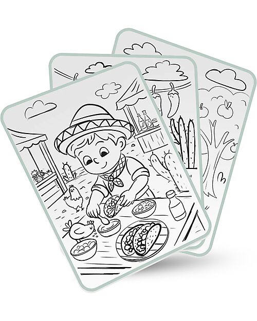 Kidywolf Pad Retroilluminato per Ricalco - Food - Creatività e Divertimento per Bambini - 6+ anni Disegnare e Colorare