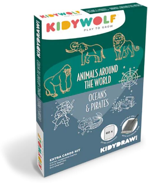 Kidywolf Ricarica per Kidydraw Mini - Animali e Pirati Disegnare e Colorare