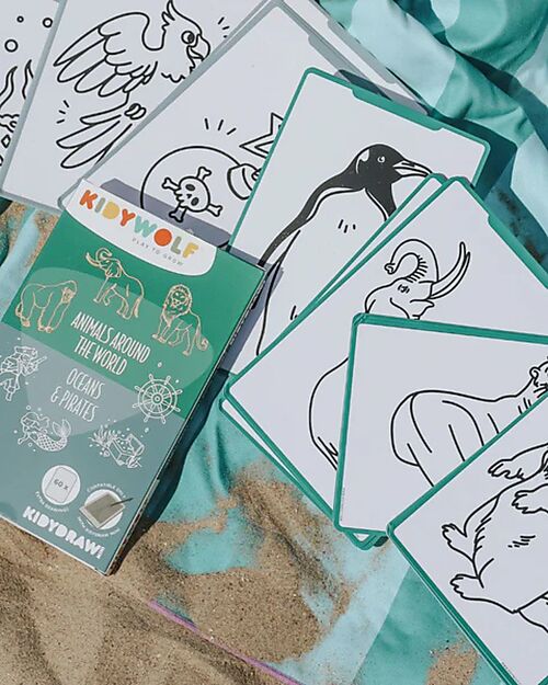 Kidywolf Ricarica per Kidydraw Mini - Animali e Pirati Disegnare e Colorare