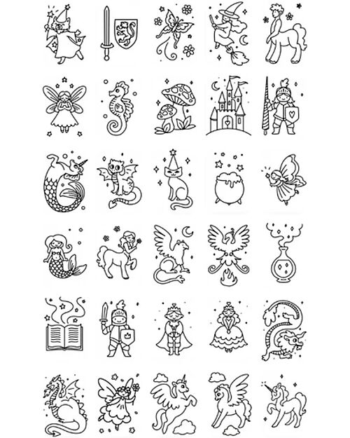 Kidywolf Ricarica per Kidydraw Mini - Fiabe e Animali Disegnare e Colorare