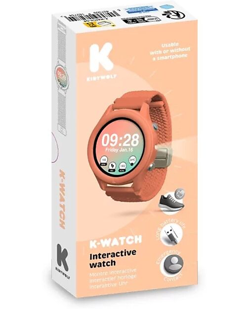 Kidywolf Smartwatch Multifunzione Kidywatch - Pesca - Orologio Smart con Funzioni Interattive Orologi