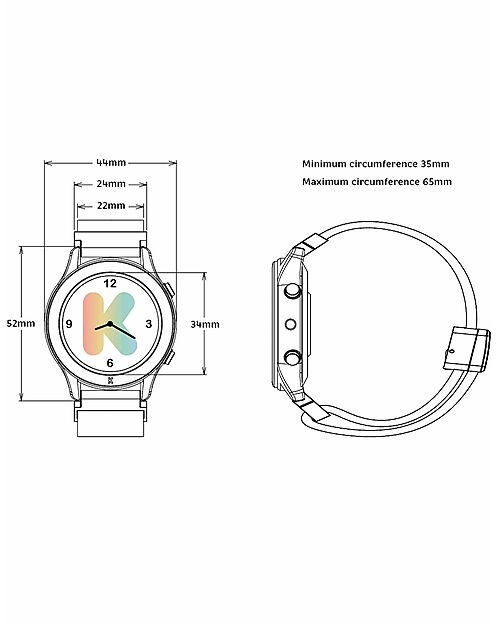 Kidywolf Smartwatch Multifunzione Kidywatch - Verde - Orologio Smart con Funzioni Interattive Orologi