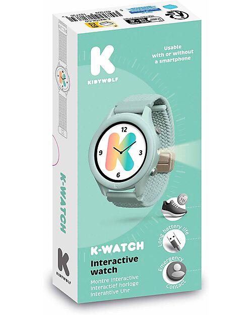 Kidywolf Smartwatch per Bambini con Monitoraggio Salute e Funzioni Smart - Verde Orologi
