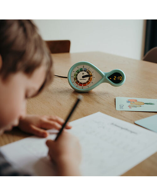 Kidywolf Sveglia Analogica e Digitale - Verde - Ottima per Imparare a Leggere l'Ora - 6+ anni Orologi