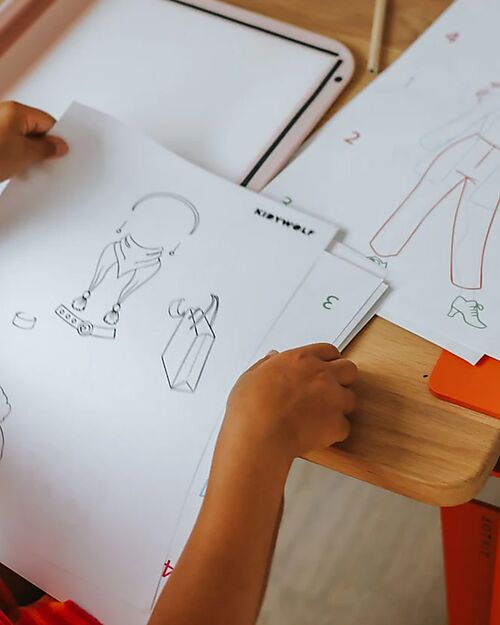 Kidywolf Tavola Luminosa per Disegno e Scrittura - Moda - Creatività e Divertimento per Bambini - 5+ anni Disegnare e Colorare