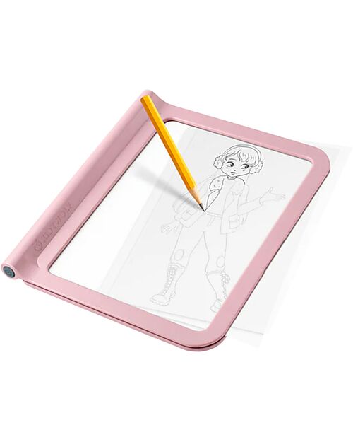 Kidywolf Tavola Luminosa per Disegno e Scrittura - Rosa - Creatività e Divertimento per Bambini - 5+ anni Disegnare e Colorare