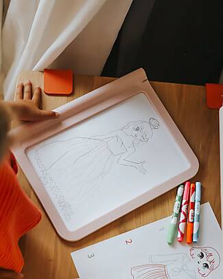 Kidywolf Tavola Luminosa per Disegno e Scrittura - Rosa - Creatività e Divertimento per Bambini - 5+ anni Disegnare e Colorare
