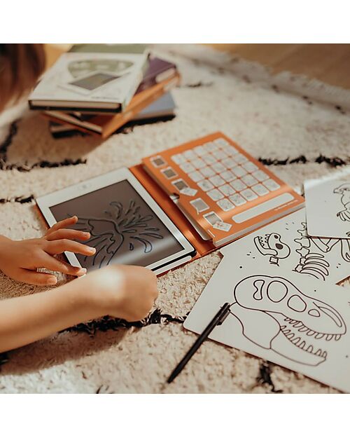 Kidywolf Tavoletta da Disegno Digitale Mini - Dinosauri - 4+ anni Disegnare e Colorare