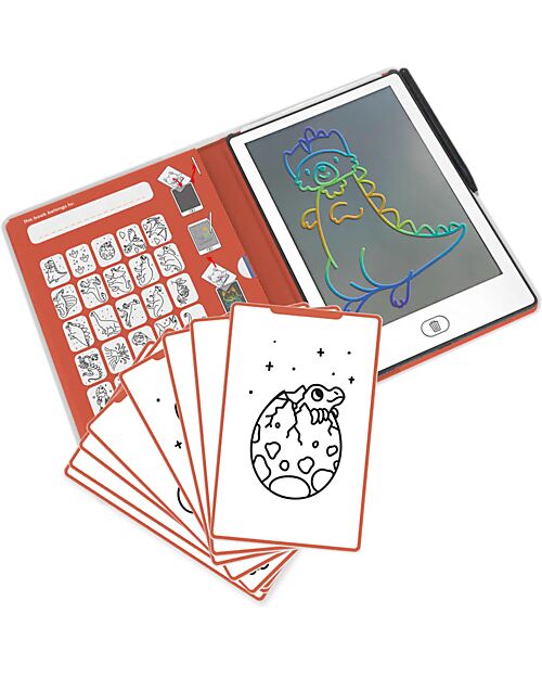 Kidywolf Tavoletta da Disegno Digitale Mini - Dinosauri - 4+ anni Disegnare e Colorare