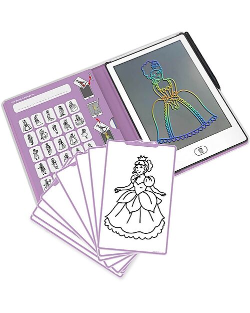 Kidywolf Tavoletta da Disegno Digitale Mini - Principesse del Mondo - 4+ anni Disegnare e Colorare