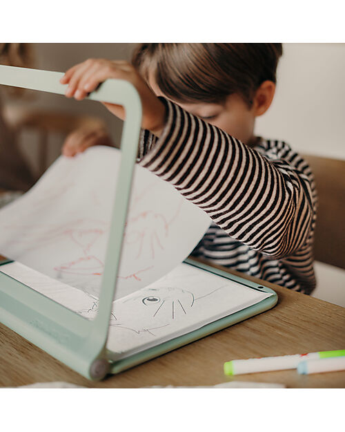 Kidywolf Tavoletta Luminosa per Disegnare e Scrivere -  Kit 4 Pennarelli al Neon - Ricarica USB-C Lavagnette