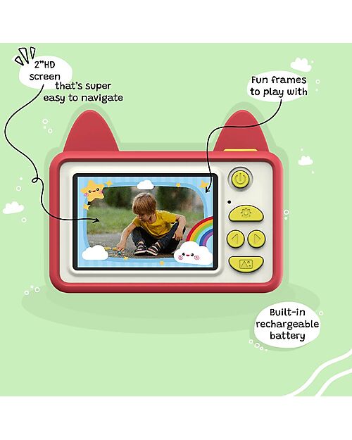 Kiimento Fotocamera Digitale Kiimento - Akito la Volpe - Foto e Video - Dai 4 Anni Macchine Fotografiche
