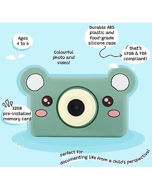 Kiimento Fotocamera Digitale Kiimento - Mikayo l'Orsetto - Foto e Video - Dai 4 Anni Macchine Fotografiche
