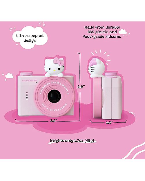 Kiimento Fotocamera Digitale Mini Kiimento - Hello Kitty - Foto e Video - Dai 3 Anni Macchine Fotografiche