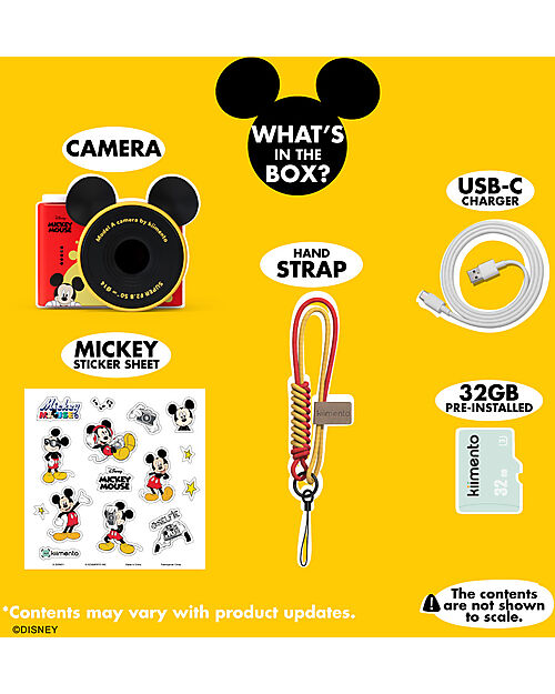 Kiimento Fotocamera Digitale Mini Kiimento - Mickey Mouse - Foto e Video - Dai 3 Anni Macchine Fotografiche