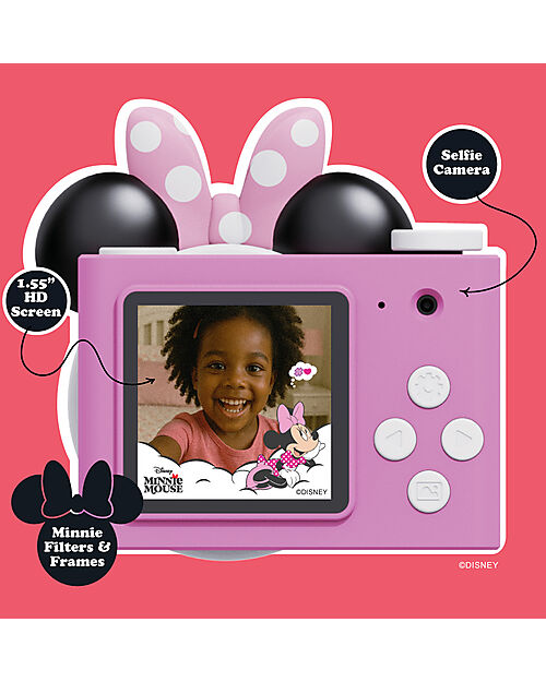 Kiimento Fotocamera Digitale Mini Kiimento - Minnie Mouse - Foto e Video - Dai 3 Anni Macchine Fotografiche