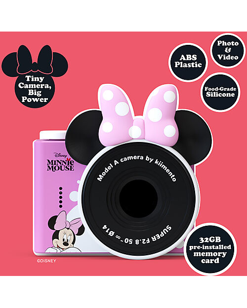 Kiimento Fotocamera Digitale Mini Kiimento - Minnie Mouse - Foto e Video - Dai 3 Anni Macchine Fotografiche