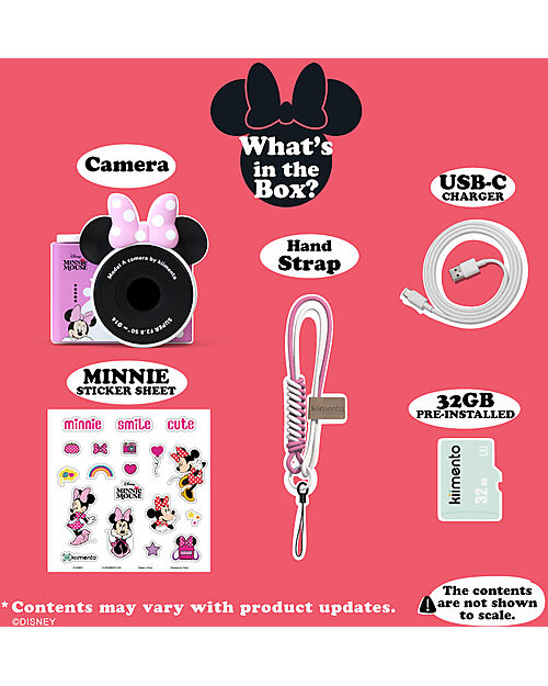 Kiimento Fotocamera Digitale Mini Kiimento - Minnie Mouse - Foto e Video - Dai 3 Anni Macchine Fotografiche
