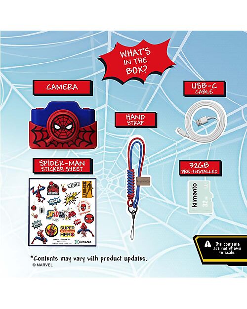 Kiimento Fotocamera Digitale Touchscreen Kiimento - Spider-Man - Foto e Video - Dai 5 Anni Macchine Fotografiche