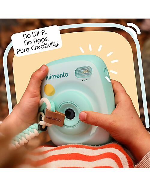 Kiimento Fotocamera Istantanea Digitale Kiimento - Menta - Stampa Ink-Free - Dai 8 Anni Macchine Fotografiche